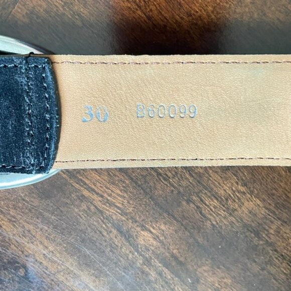 Brighton Suede Leather Silver Embossed Metal Chain Links - Picture 3 of 6